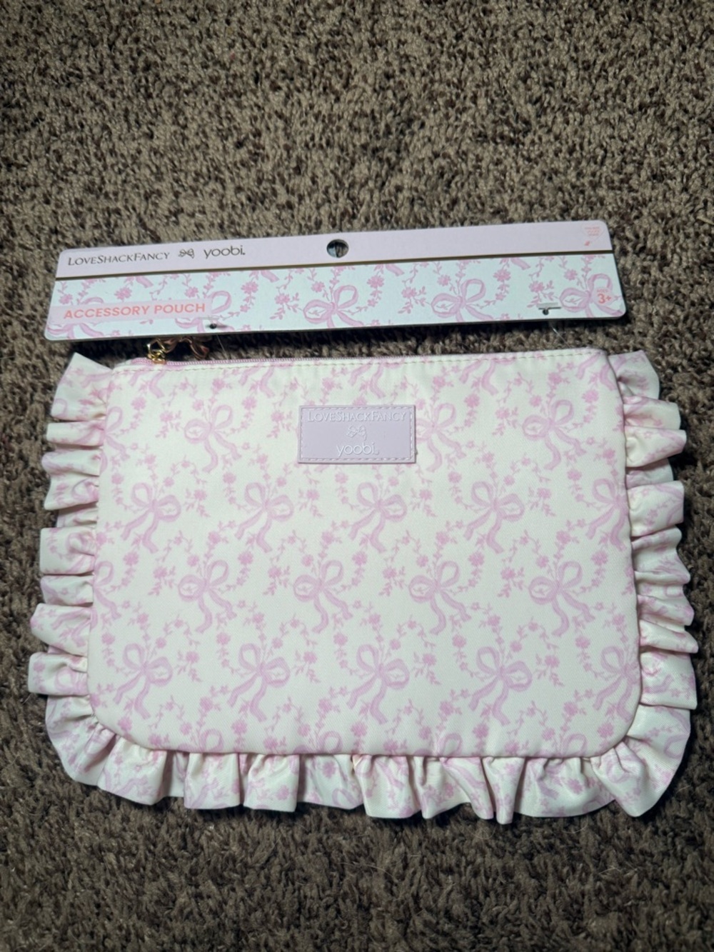 LoveShackFancy x Target Pink Bows Accessory Pouch